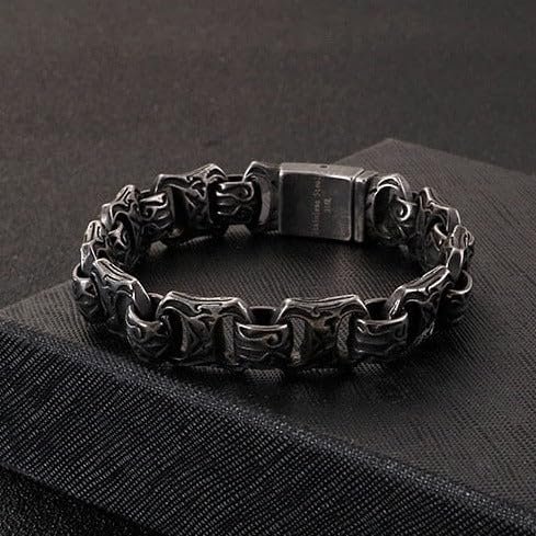 THE MEN THING OBSIDIAN - 15mm Pure Titanium Steel Bracelet for Men & Boy (8inch) - Image 3